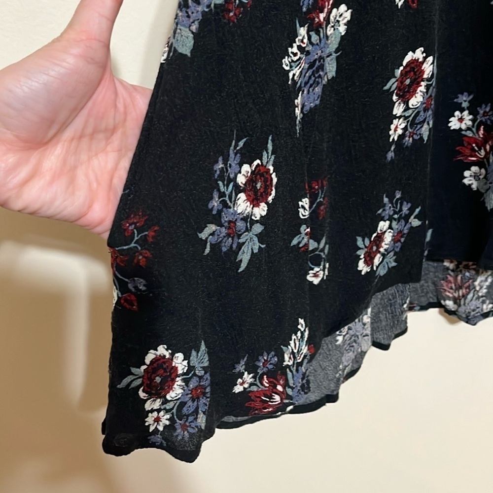 Free People Swing Out Of It Black Floral Dress Small - Picture 6 of 11